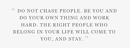 chasing people